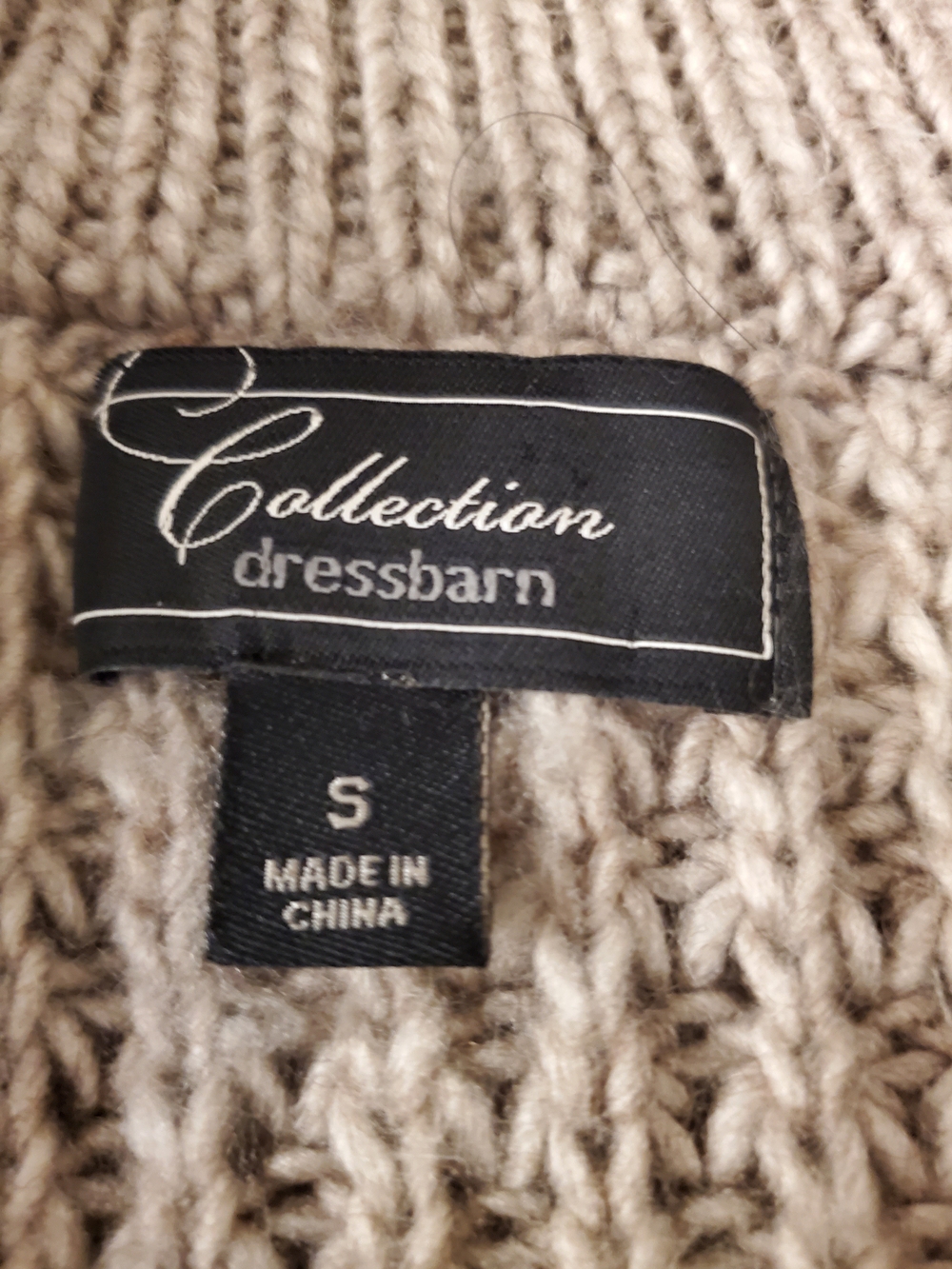 Dress Barn Taupe Knit Long Sleeve Cardigan Dress S - Picture 6 of 16